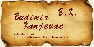 Budimir Kanjevac vizit kartica